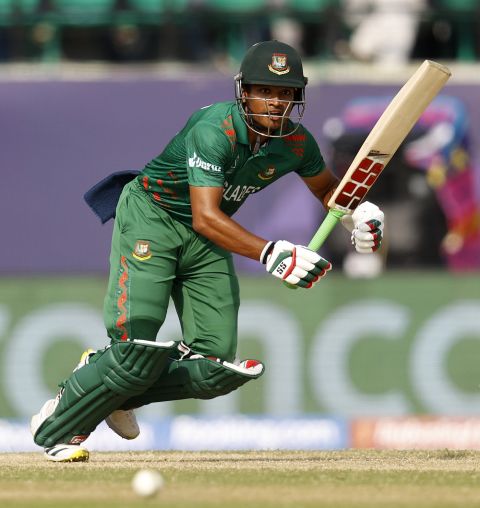 Najmul Hossain Shanto played his part in Bangladesh's chase