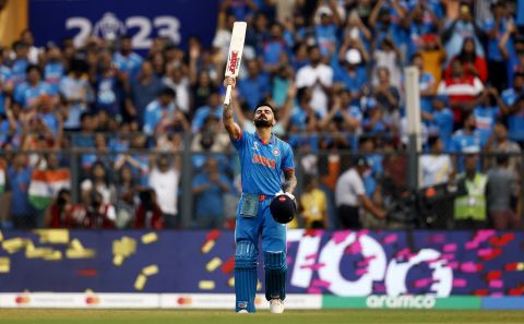 Virat Kohli scored his 50th ODI hundred off 106 balls