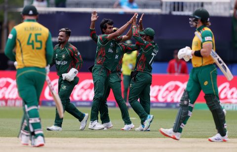 Tanzim Hasan Sakib took three wickets in his first spell, Bangladesh vs South Africa, T20 World Cup 2024, New York, June 10, 2024