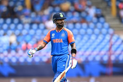 Virat Kohli walks back for a duck, Australia vs India, T20 World Cup Super Eight, Gros Islet, June 24, 2024