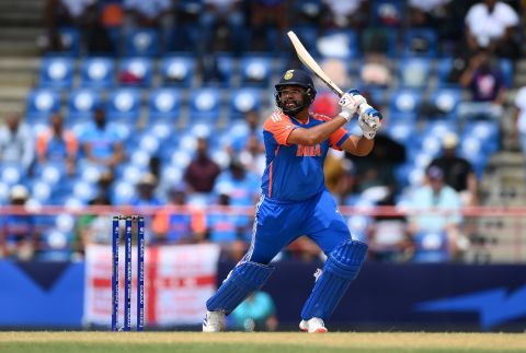 Rohit Sharma hit back-to-back sixes over cover, Australia vs India, T20 World Cup Super Eight, Gros Islet, June 24, 2024