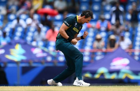 Mitchell Starc fired a yorker to deny Rohit Sharma a century, Australia vs India, T20 World Cup Super Eight, Gros Islet, June 24, 2024