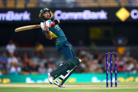 Glenn Maxwell reverse swats a boundary, Australia vs Pakistan, 1st T20I, Gabba, November 14, 2024