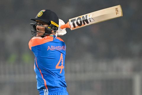 Abhishek Sharma went on a boundary-hitting spree, India vs England, 1st T20I, Kolkata, January 22, 2025