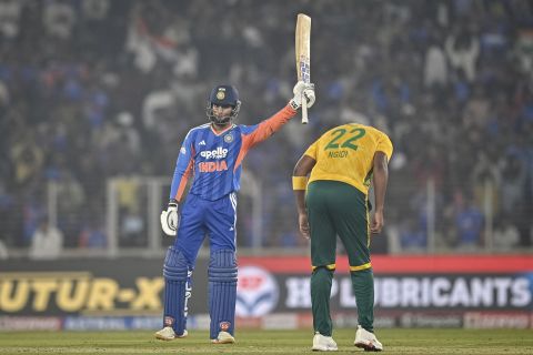 Tilak Varma reached his fifty in 30 balls, India vs South Africa, 5th T20I, Ahmedabad, December 19, 2025
