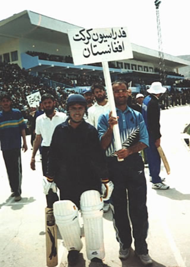 Afghanistan Cricket Federation (ACF) parade during the Afghanistan National Sports Festival