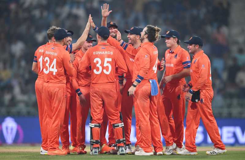Netherlands beat South Africa and Bangladesh during the 2023 ODI World Cup in India&nbsp;&nbsp;&bull;&nbsp;&nbsp;ICC via Getty Images