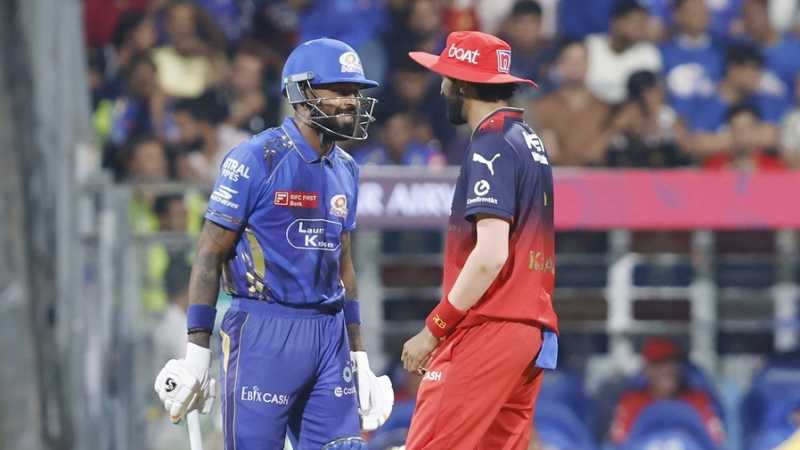 mumbai indians vs royal challengers bengaluru timeline