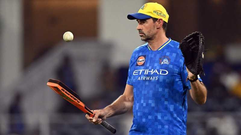 Stephen Fleming at a training session, Lucknow Super Giants vs Chennai Super Kings, IPL 2025, Lucknow, April 14, 2025
