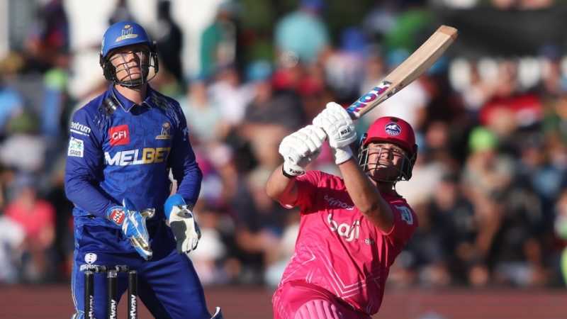 Lhuan-dre Pretorius' big hits took Paarl Royals to a competitive total, Paarl Royals vs MI Cape Town, SA 2026, Paarl, January 2, 2026
