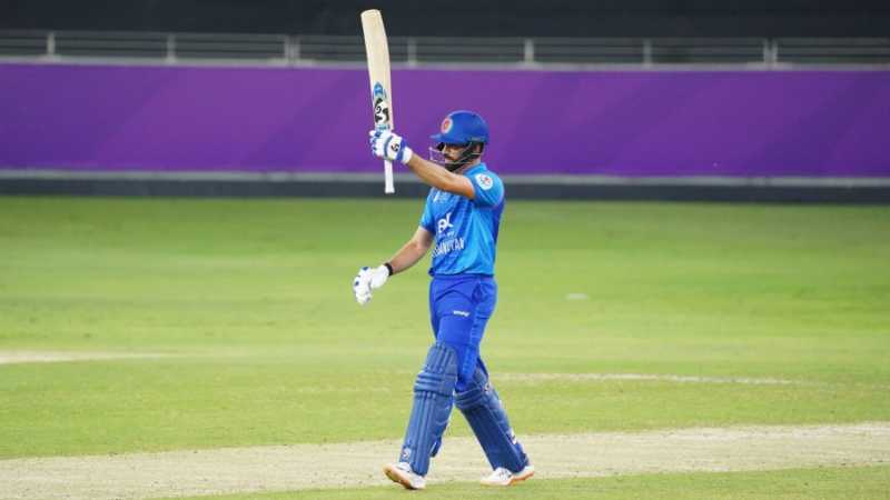 Ibrahim Zadran brings up his fifty, Afghanistan vs West Indies, Dubai, January 19, 2026