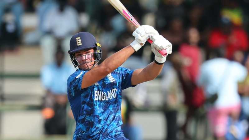 Caleb Falconer found and cleared the boundary often, England vs India, Under-19 men's World Cup final, Harare, February 6, 2026