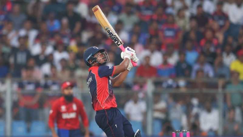 Lokesh Bam goes big, England vs Nepal, T20 World Cup, Mumbai, February 8, 2026