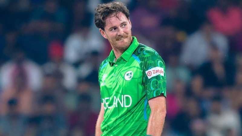 Mark Adair removed Kamil Mishara with a slower ball, Sri Lanka vs Ireland, Men's T20 World Cup, Colombo, February 8, 2026