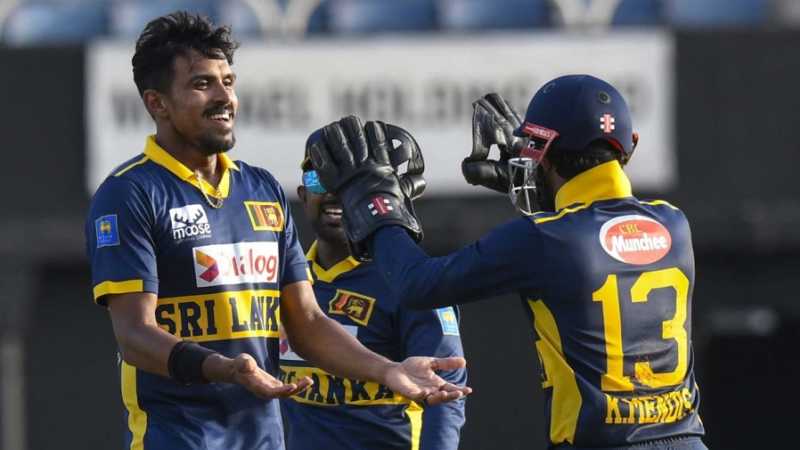 Maheesh Theekshana finished with miserly figures of 2 for 26, West Indies vs Sri Lanka, 1st ODI, Kingston, June 3, 2026
