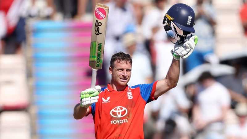 Jos Buttler brings up his hundred, England vs India, 5th T20I, Southampton, July 11, 2026