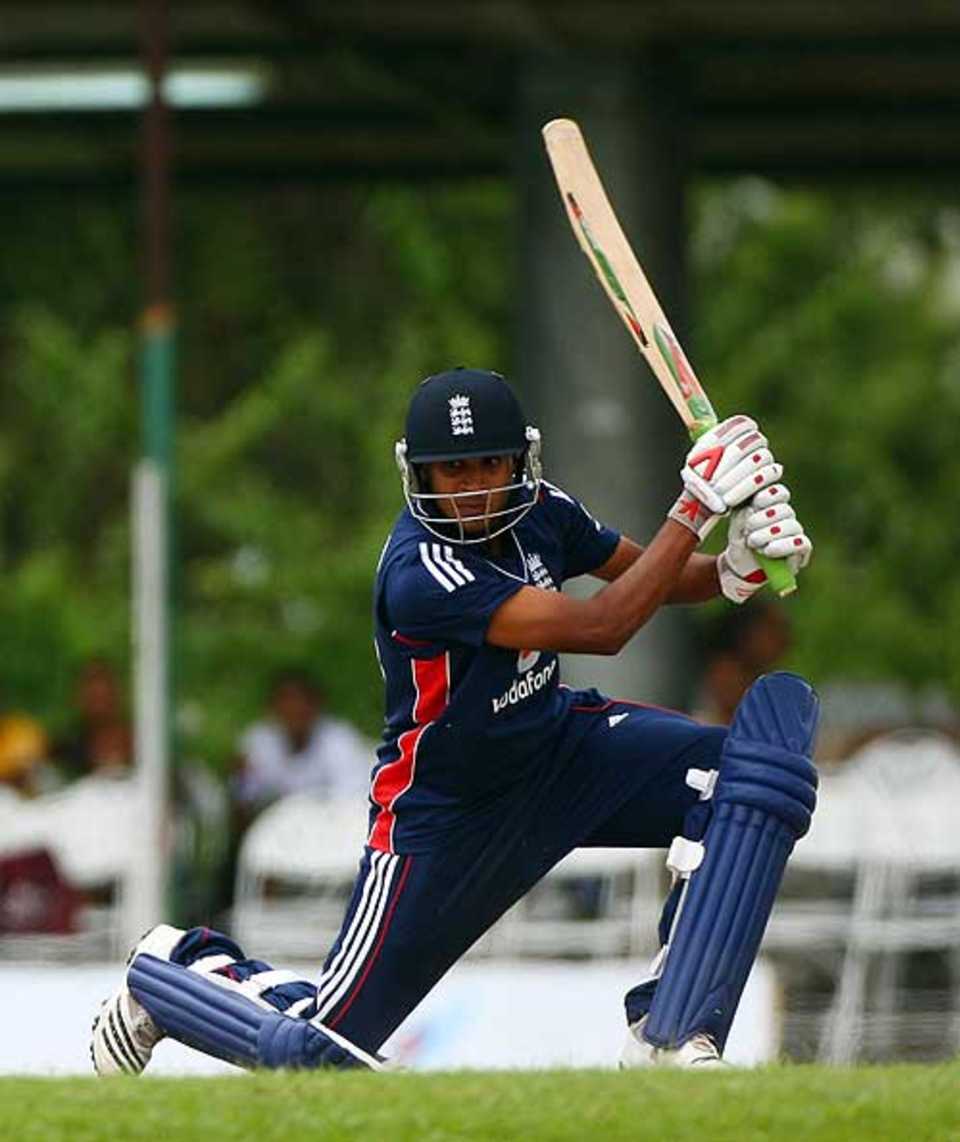 Adil Rashid helped repair the damage with a solid stand, West Indies Players Association XI v England XI, Guaracara Park, Pointe-a-Pierre, Trinidad, March 14, 2009