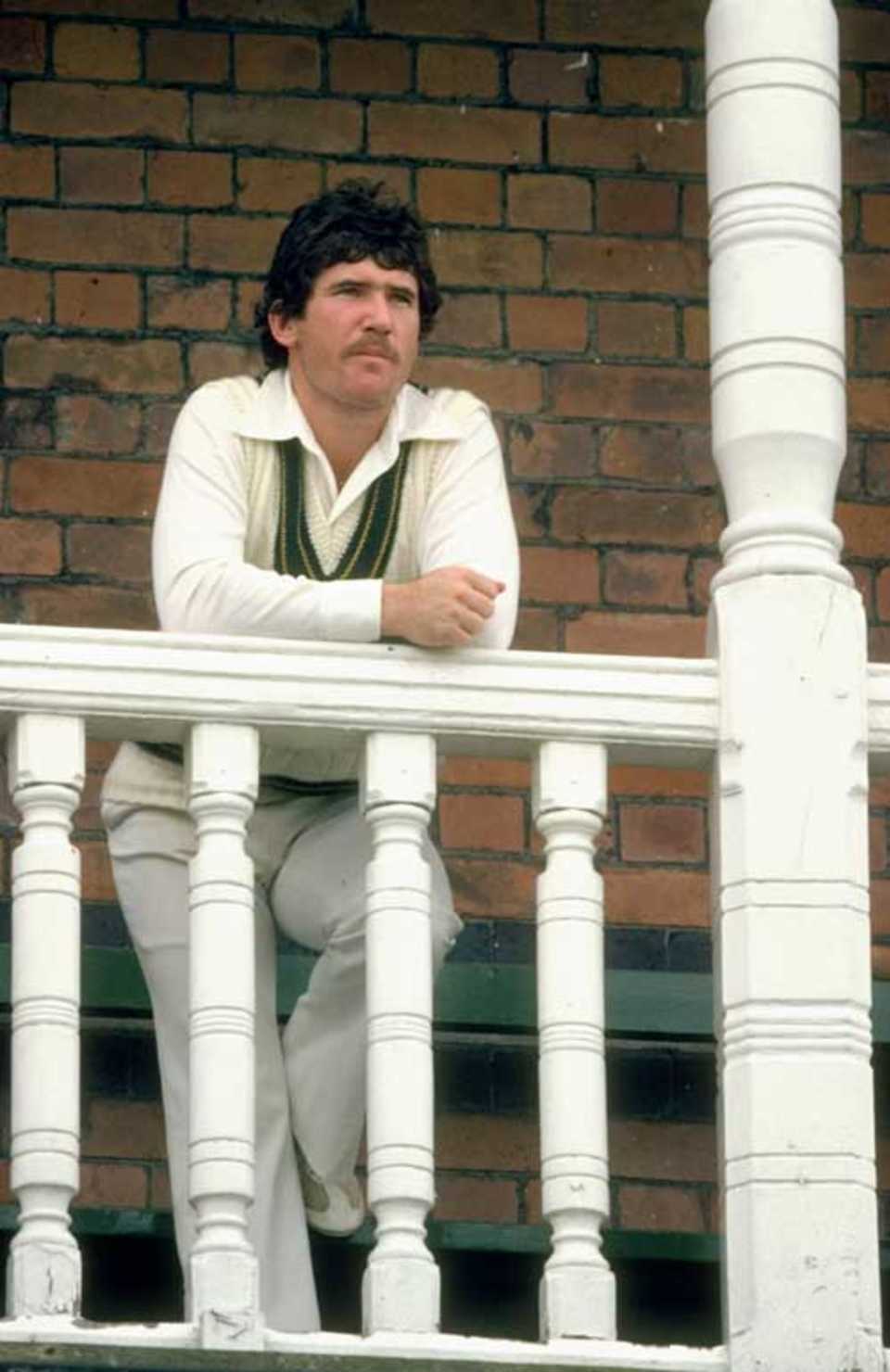 Allan Border watches the game, Australia v Pakistan, Trent Bridge, World Cup, 1979