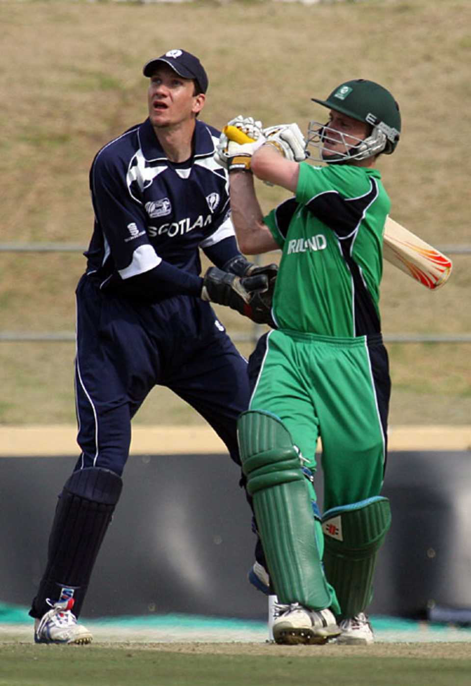 William Porterfield launches a six on his way to 101, Ireland v Scotland, ICC World Cup Qualifiers, Johannesburg, April 1, 2009