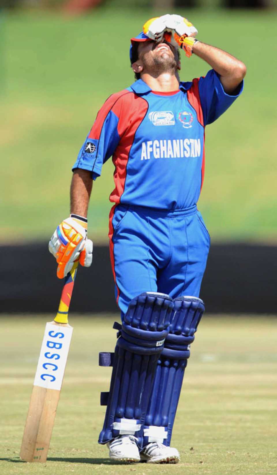 Agony for Karim Khan as he is dismissed, Afghanistan v Bermuda, ICC World Cup Qualifiers, Johannesburg, April 2, 2009
