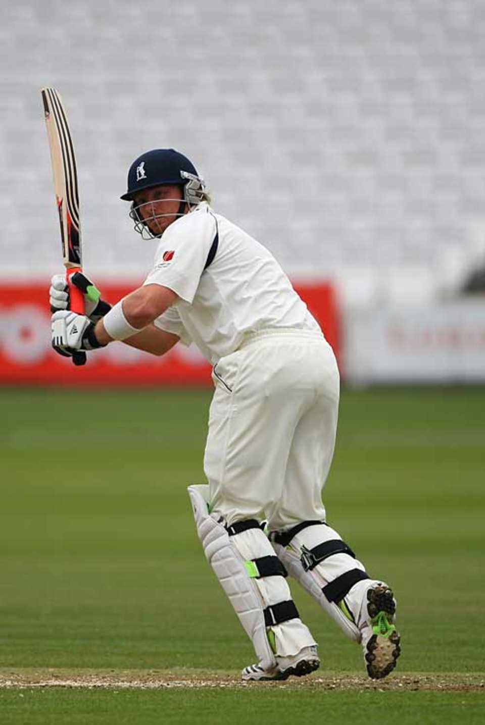 Ian Bell clips one off his pads but could only manage 12