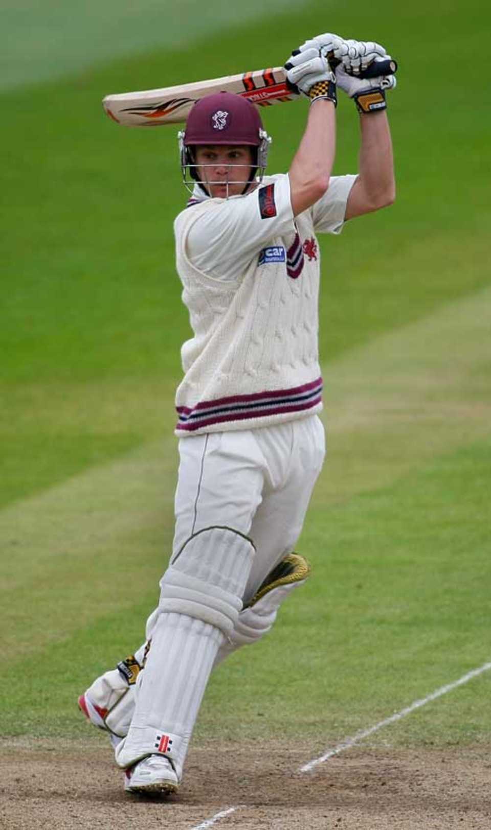 James Hildreth lashes another boundary as he takes the attack to Warwickshire