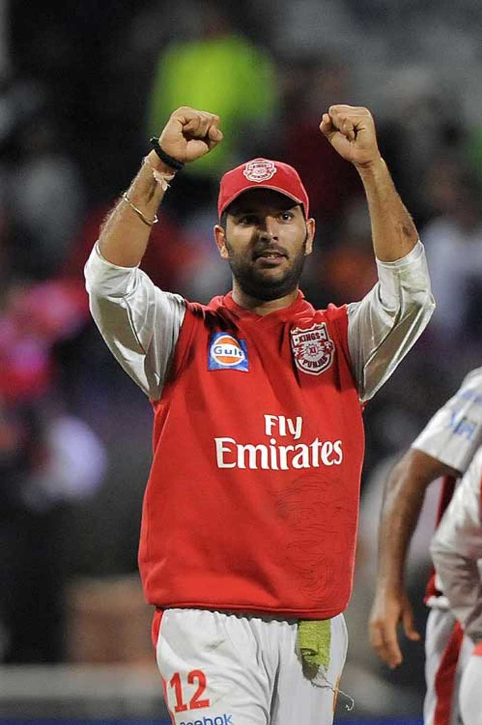 Reason for Yuvraj Singh to celebrate as Kings XI Punjab win their second, Rajasthan Royals v Kings XI Punjab, Cape Town, April 26, 2009