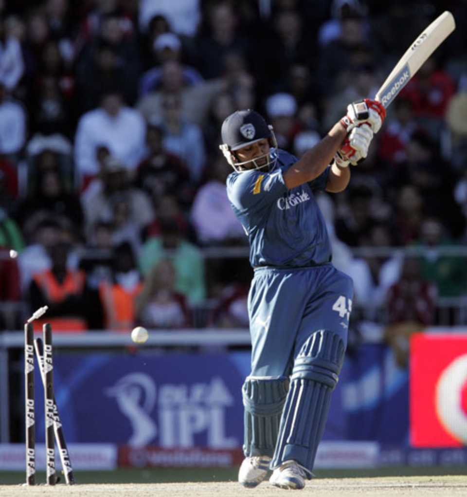 Rohit Sharma was bowled in the final over, Deccan Chargers v Kings XI Punjab, IPL, 49th match, Johannesburg, May 17, 2009