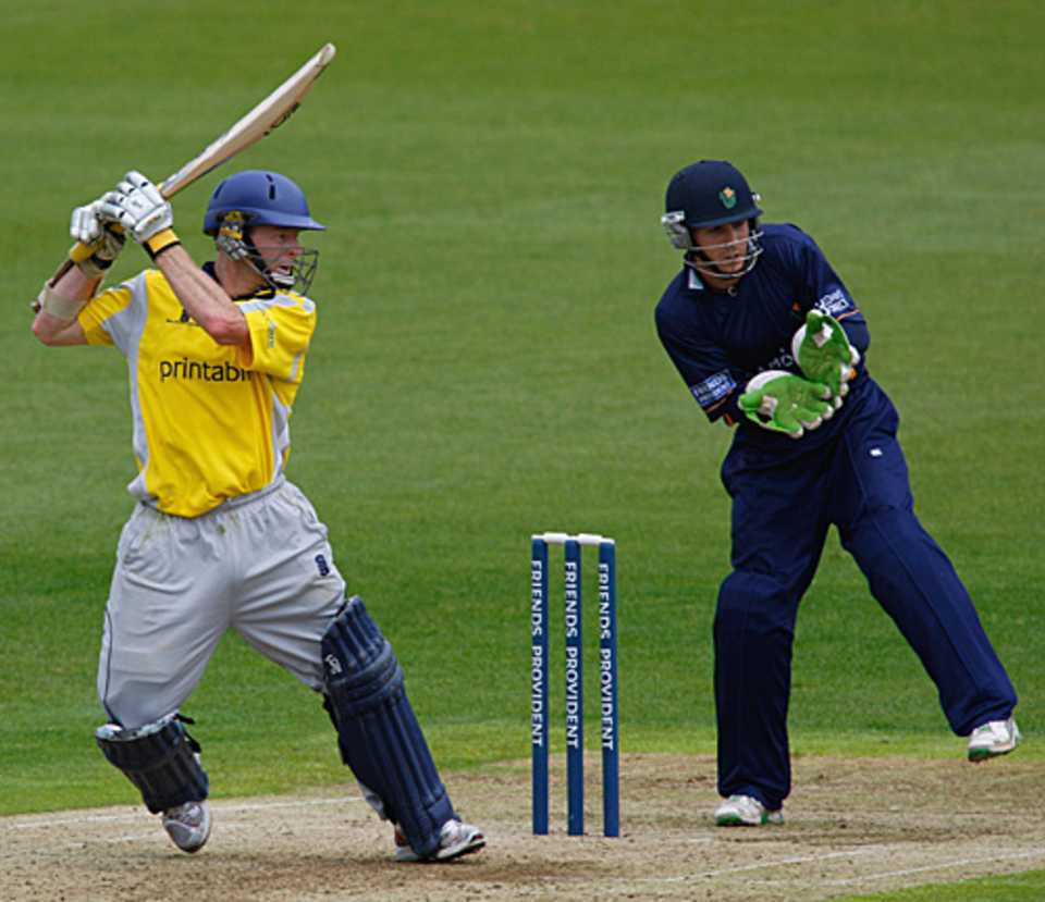 Chris Rogers cuts during his fifty, Glamorgan v Derbyshire, Friends Provident Trophy, Cardiff, May 20, 2009