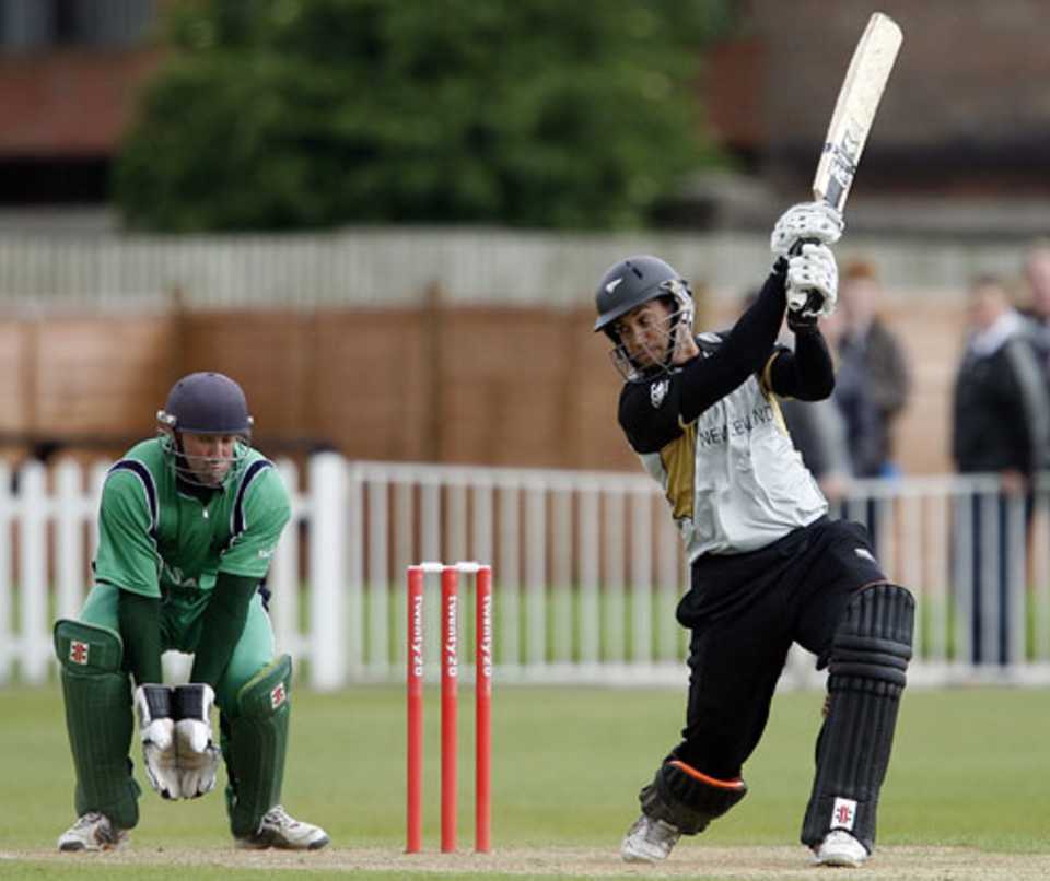 Ross Taylor hammers a four through the covers,  Ireland v New Zealand, ICC World Twenty20 warm-up, Derby, May 27, 2009