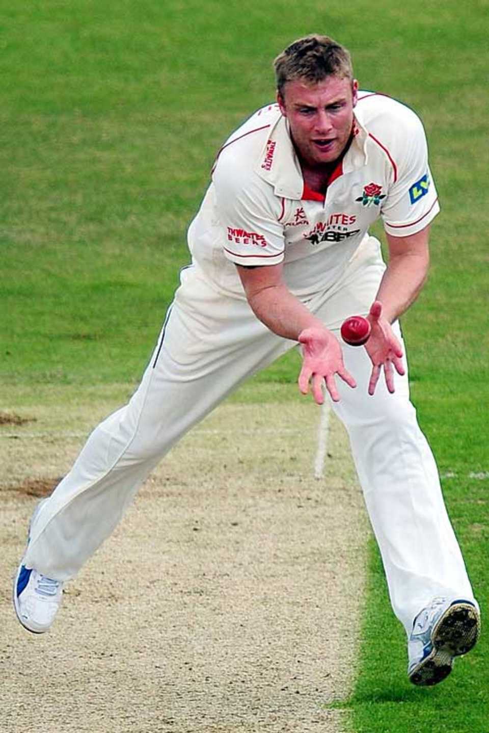 Andrew Flintoff was back in action after his knee injury