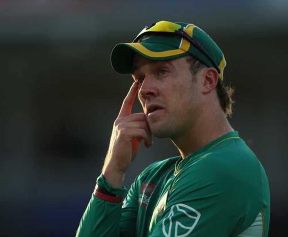 AB de Villiers looks on, South Africa v India, Trent Bridge, June 16, 2009