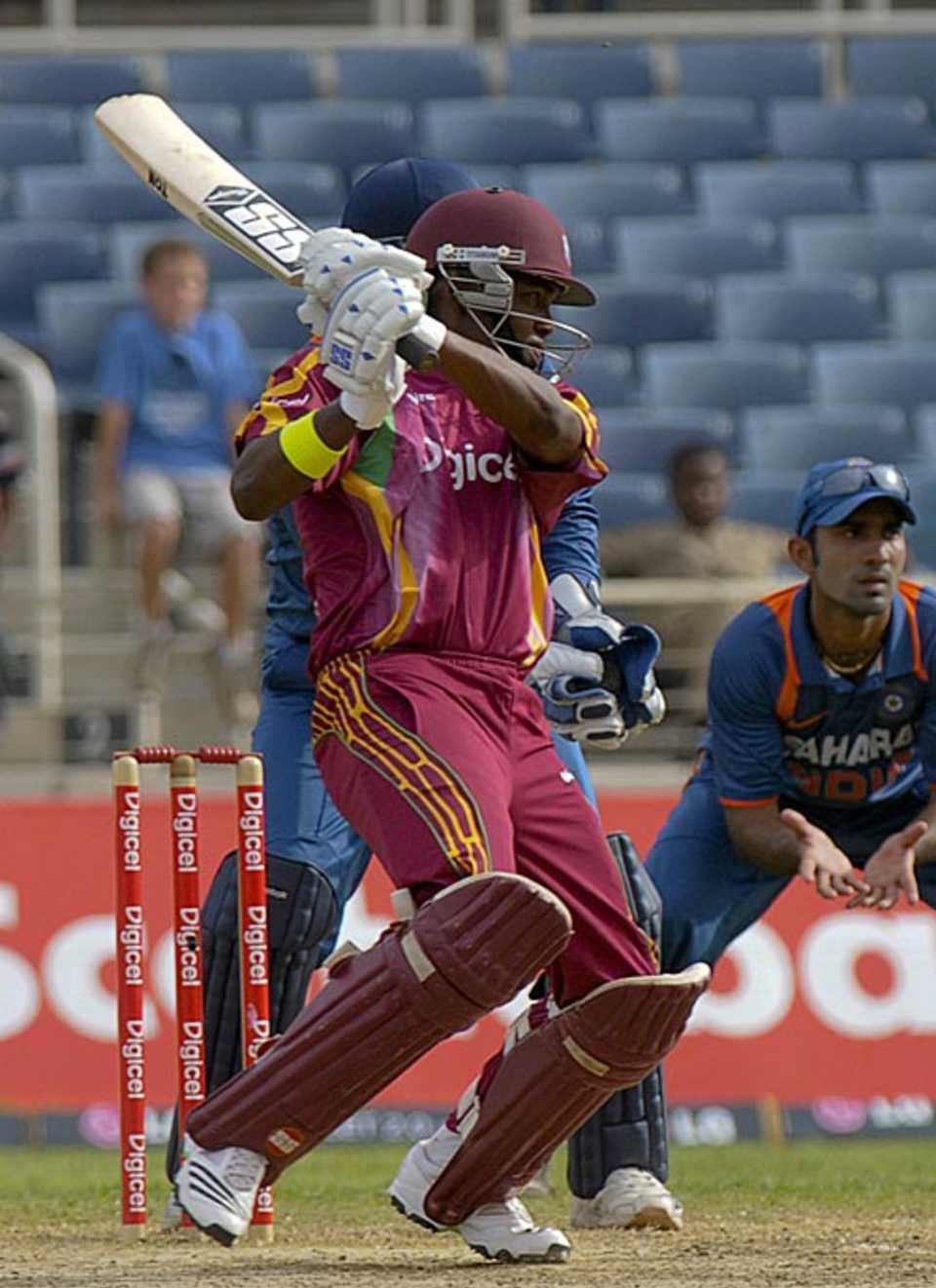 Darren Bravo cuts, West Indies v India, 1st ODI, Kingston, June 26, 2009 