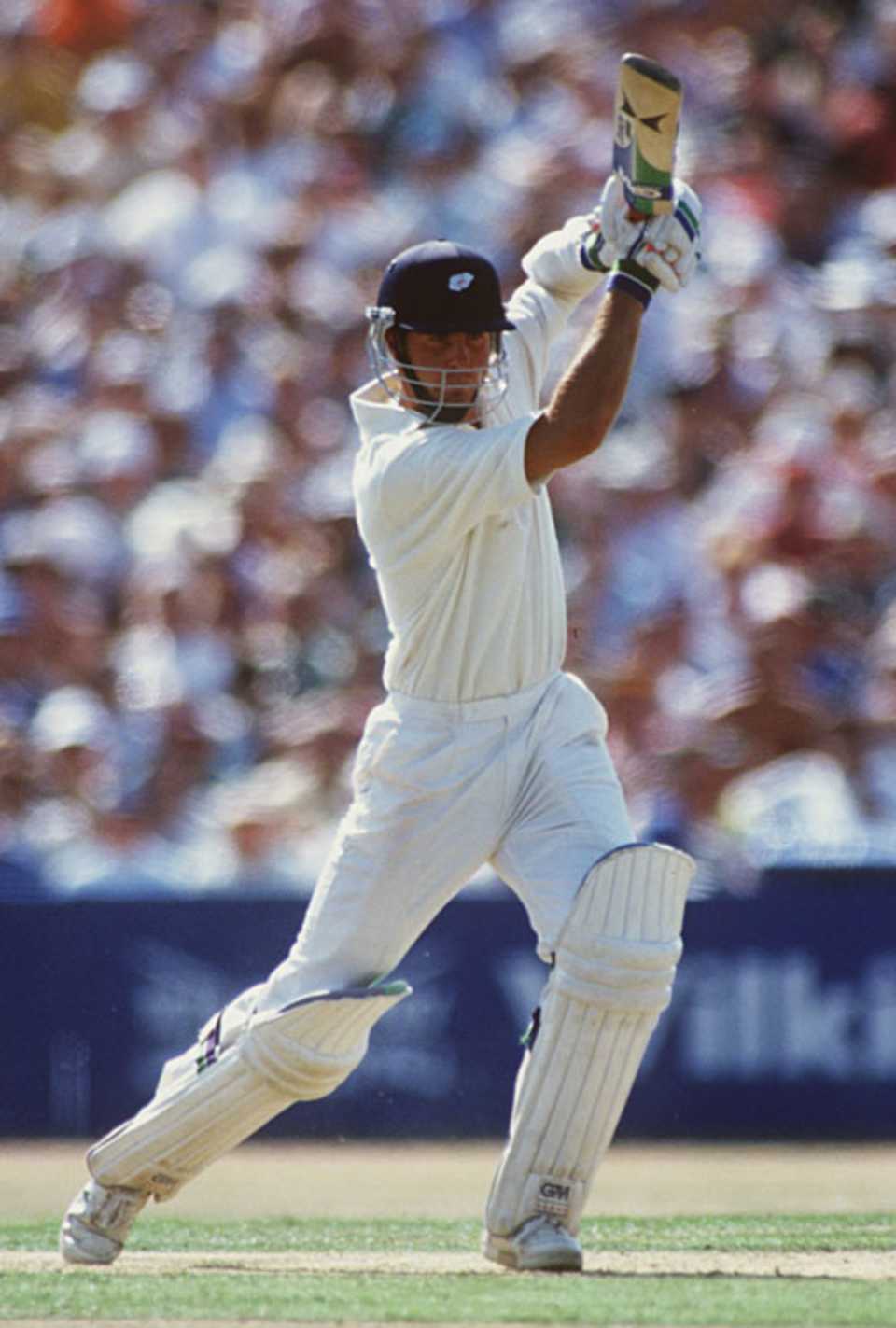 Michael Vaughan drives through the covers, Yorkshire v Northamptonshire, NatWest Trophy semi-final, August 15, 1995