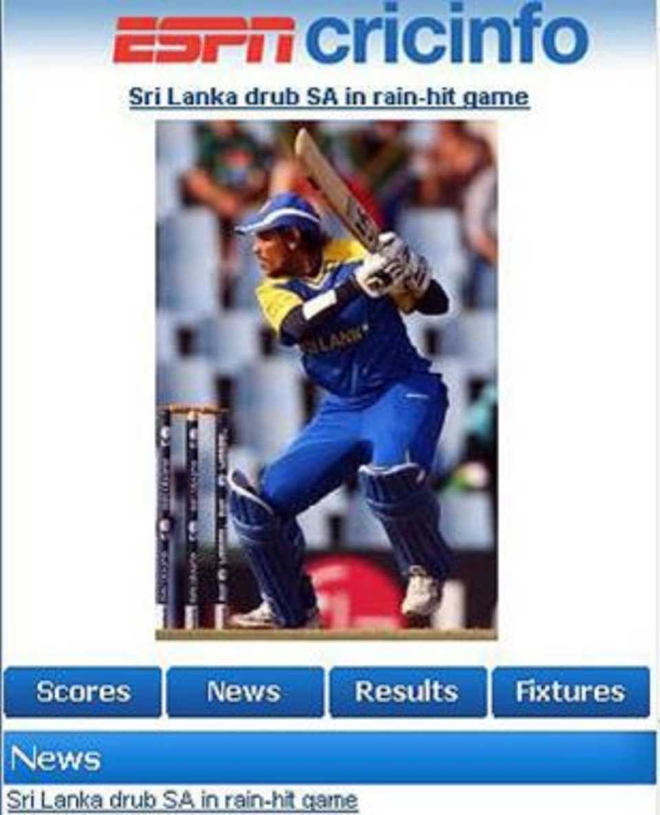 Cricinfo live score mobile site new arrivals