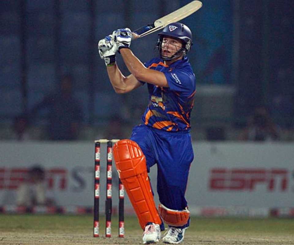 Rilee Rossouw swings over the leg side, Eagles v Sussex, Champions League Twenty20, October 13, 2009