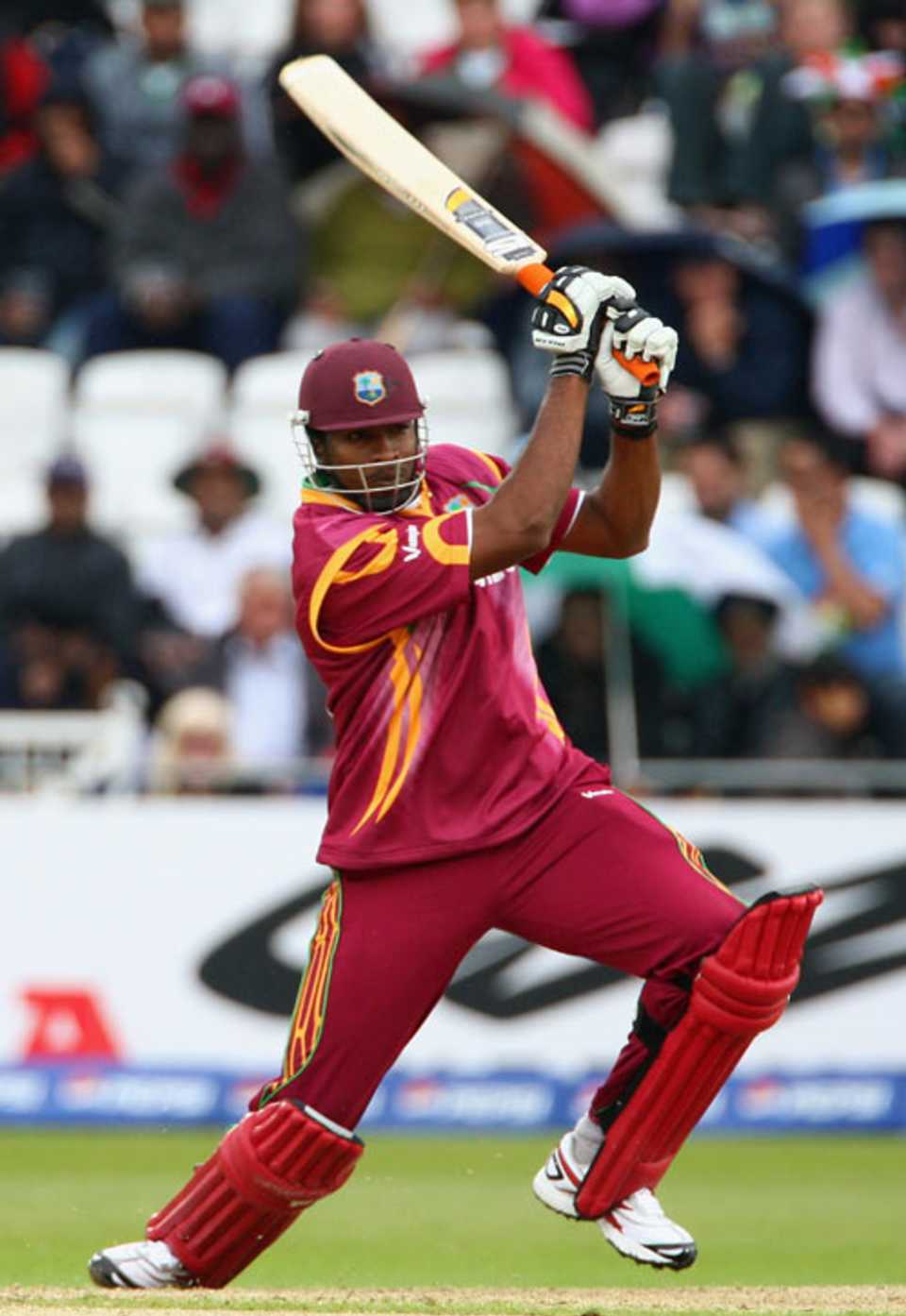 Kieron Pollard carves one through the off side, Sri Lanka v West Indies, ICC World Twenty20, Trent Bridge, June 10, 2009