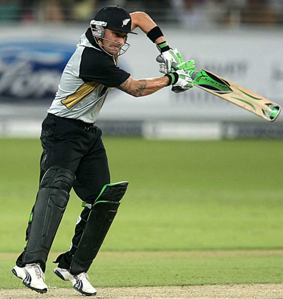 Brendon McCullum taps one to the off side