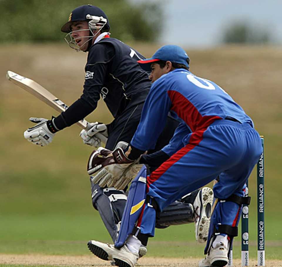 James Vince takes a run during his unbeaten 47, Afghanistan Under-19s v England Under-19s, 13th Match, Group A, ICC Under-19 World Cup, Christchurch, January 18, 2010