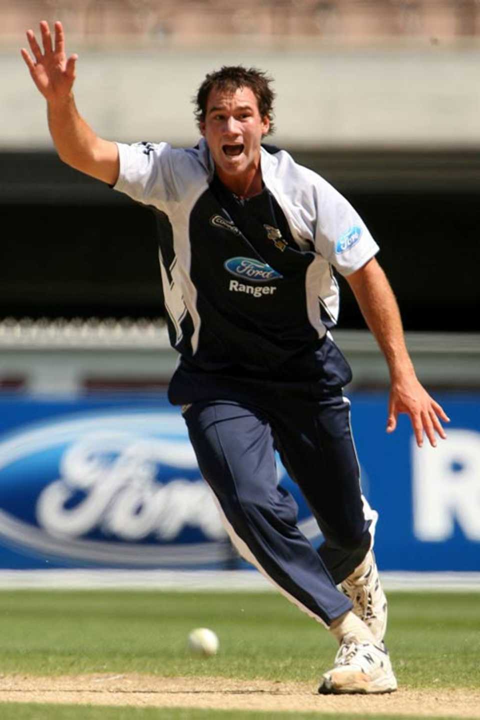John Hastings appeals for a wicket
