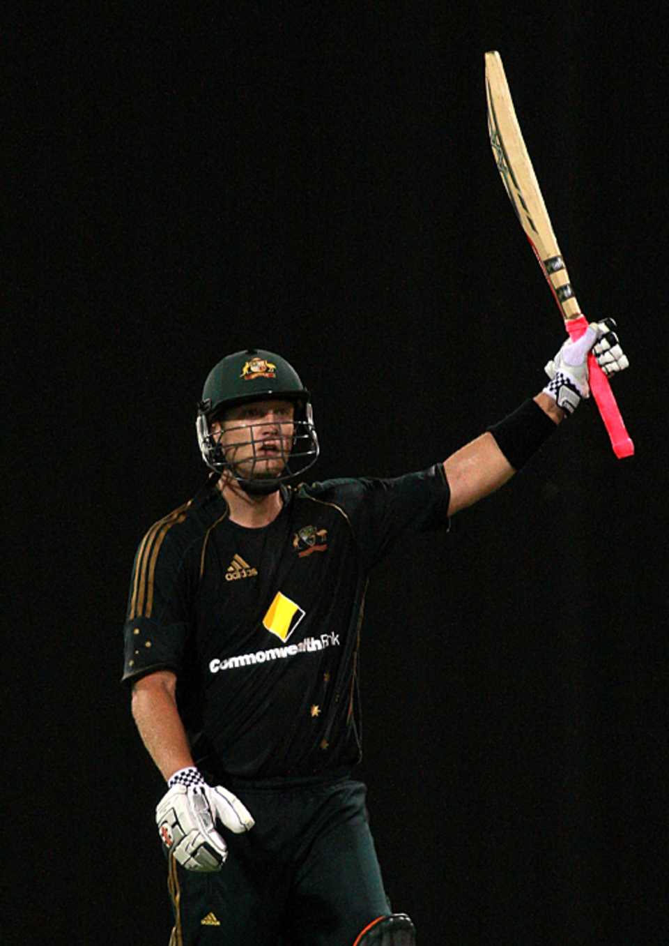 Cameron White acknowledges the Gabba, Australia v Pakistan, 1st ODI, Brisbane, January 22, 2010 