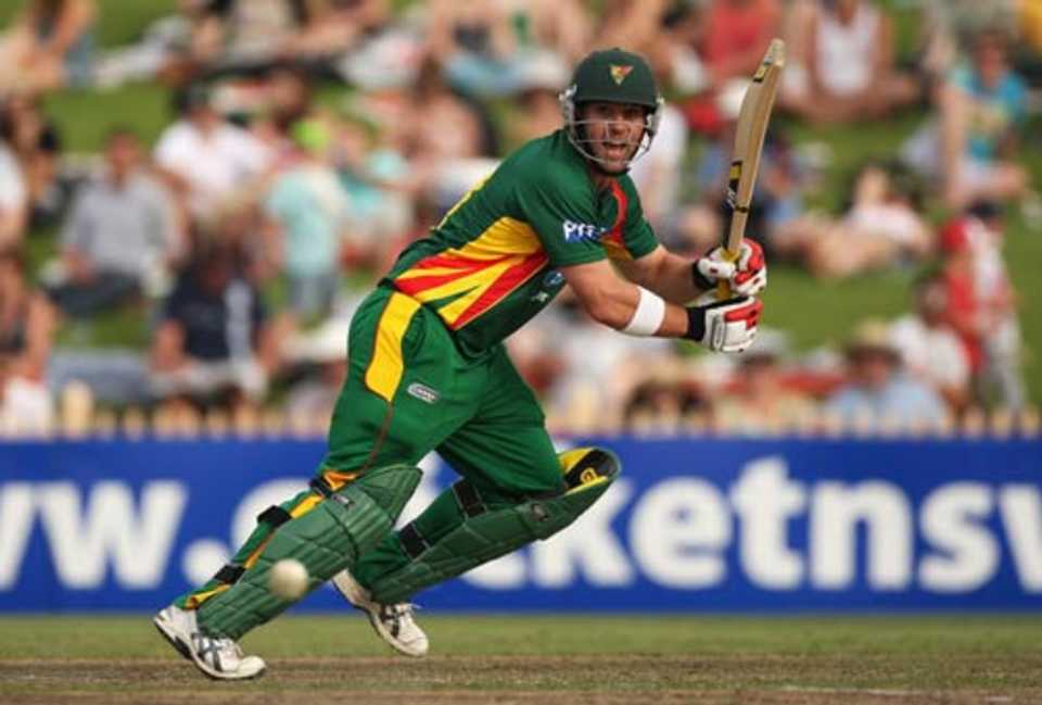 Travis Birt works the ball to leg during his 71, New South Wales v Tasmania, North Sydney Oval, November 15, 2009