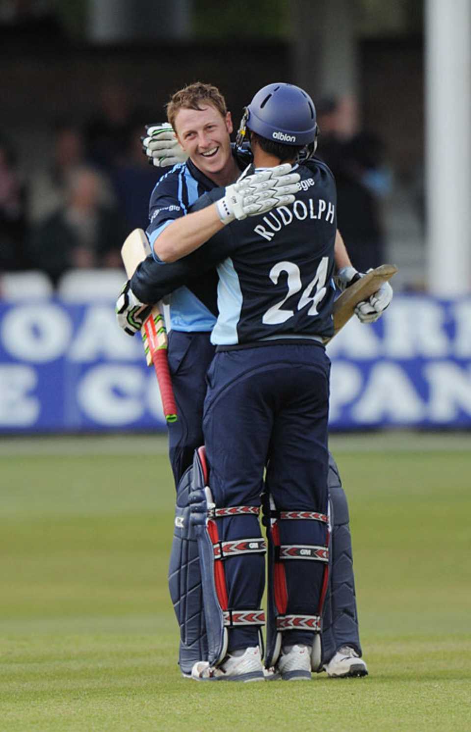 Andrew Gale and Jacques Rudolph shared an unbeaten opening stand of 233 to win the game, Essex v Yorkshire, Clydesdale Bank 40, Group B, Chelmsford, April 25, 2010