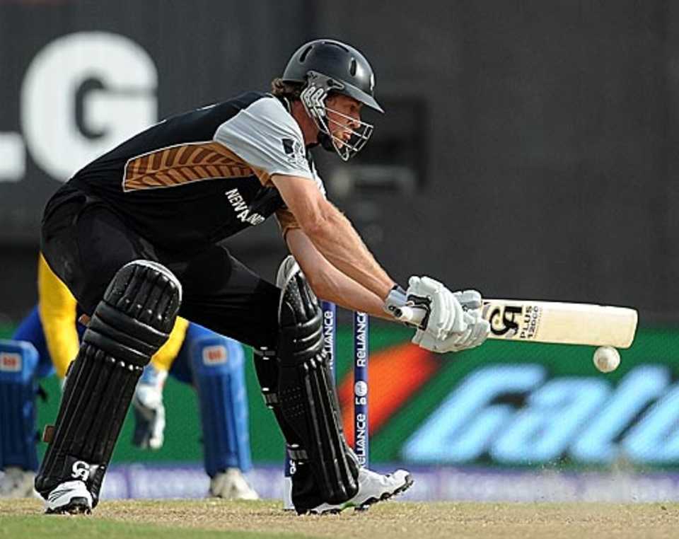 Jacob Oram dealt some crucial blows, New Zealand v Sri Lanka, ICC World Twenty20,Group B, Providence, April 30, 2010 