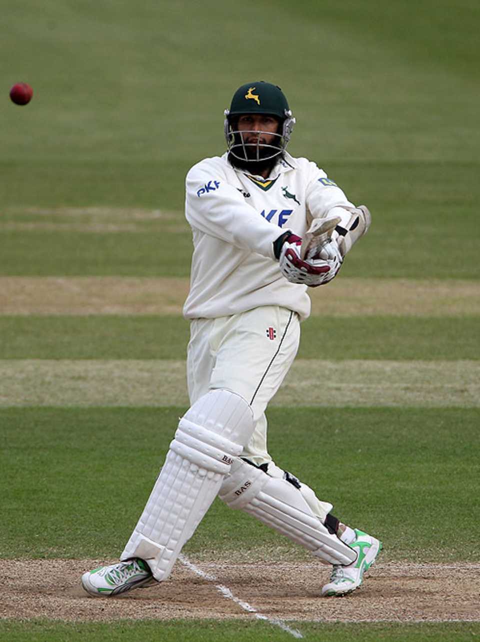 Hashim Amla pulls in front of square during his final-day half-century, Hampshire v Nottinghamshire, County Championship Division One, Rose Bowl, Day 4, May 7, 2010
