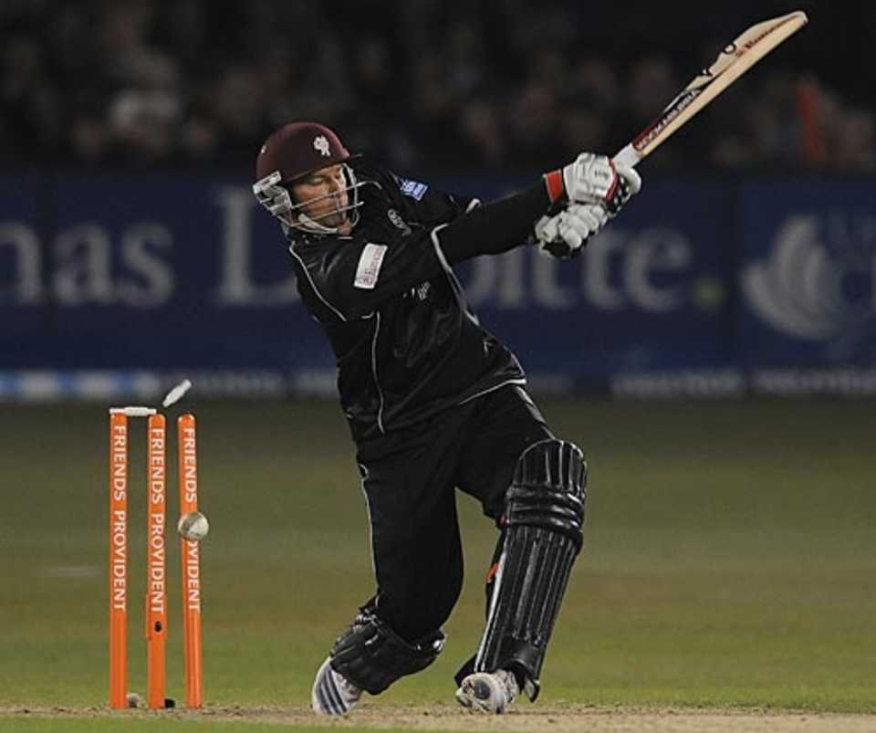 Peter Trego was bowled by James Kirtley, Sussex v Somerset, Friends Provident T20, South Group, Hove, June 1 2010