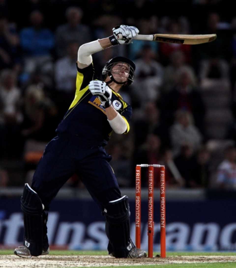 Jimmy Adams anchored Hampshire's innings with 61 but couldn't secure the win