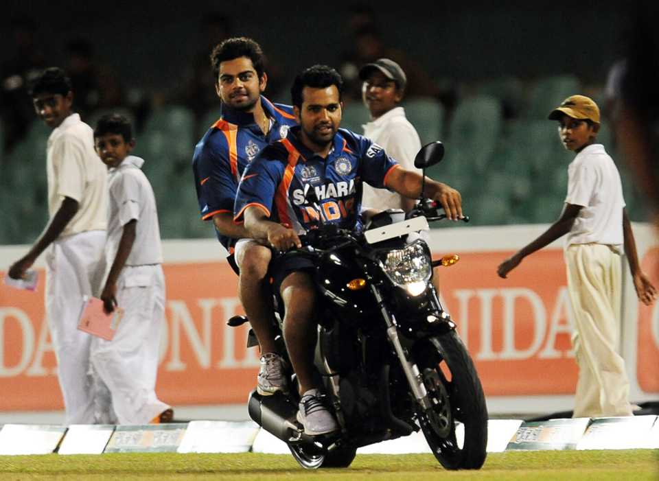 Rohit Sharma and Virat Kohli go for a ride, Bangladesh v India, 2nd ODI, Asia Cup, Dambulla, June 16, 2010