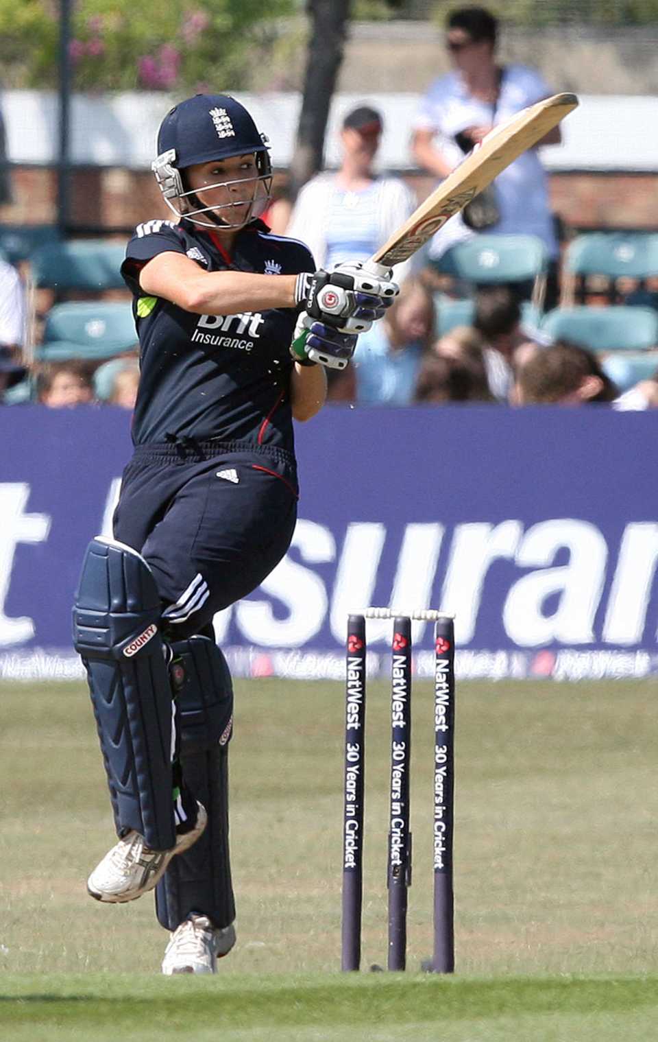Charlotte Edwards top-scored for England with a run-a-ball 19