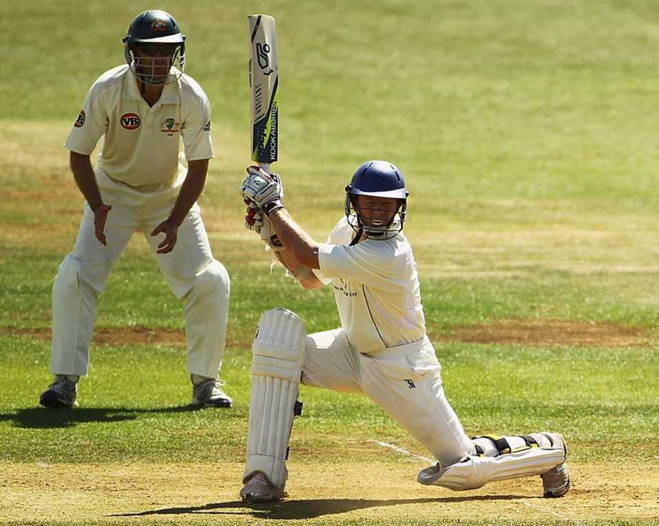 Chris Rogers cracked 93, narrowly missing out on a century against the touring Australians